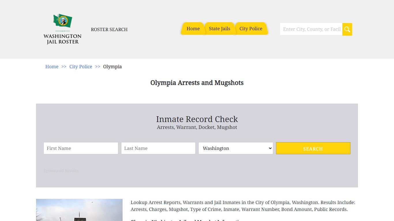 Olympia Arrests and Mugshots | Jail Roster Search